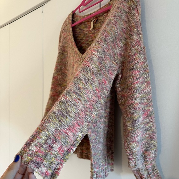 Pink Multi Pilcro v-neck sweater - Picture 6 of 9